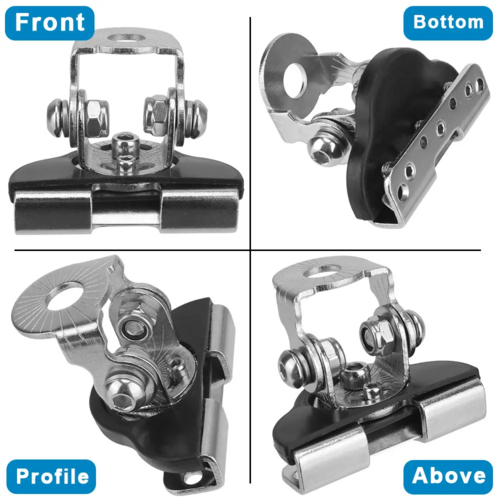 2PCS Pillar Hood Led Work Light Bar Mount Bracket Clamp Holder Offroad