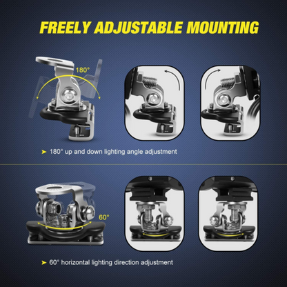 2PCS Pillar Hood Led Work Light Bar Mount Bracket Clamp Holder Offroad