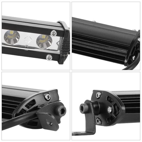 7in LED Light Bar Single Row Offroad Spot Lights 18W Ultra Slim