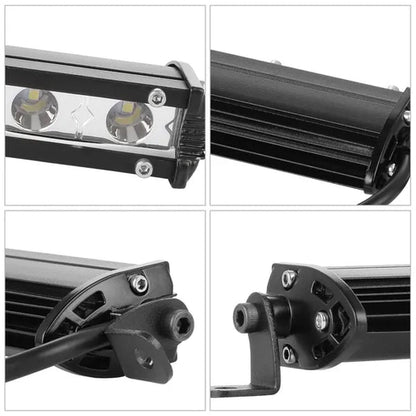7" LED Light Bar Single Row Offroad Spot Lights 18W Ultra Slim