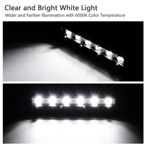 7" LED Light Bar Single Row Offroad Spot Lights 18W Ultra Slim