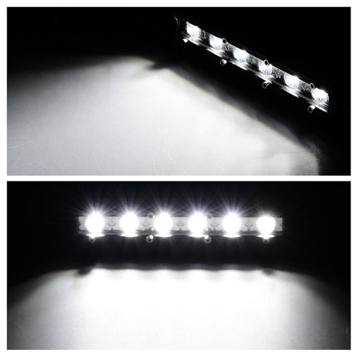 7in LED Light Bar Single Row Offroad Spot Lights 18W Ultra Slim